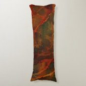 Deep Autumn Rich Aardse Abstracte Herfst Lichaamskussen (Voorkant Verticaal)
