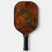 Deep Autumn Rich Aardse Abstracte Herfst Pickleball Paddle (Achterkant)