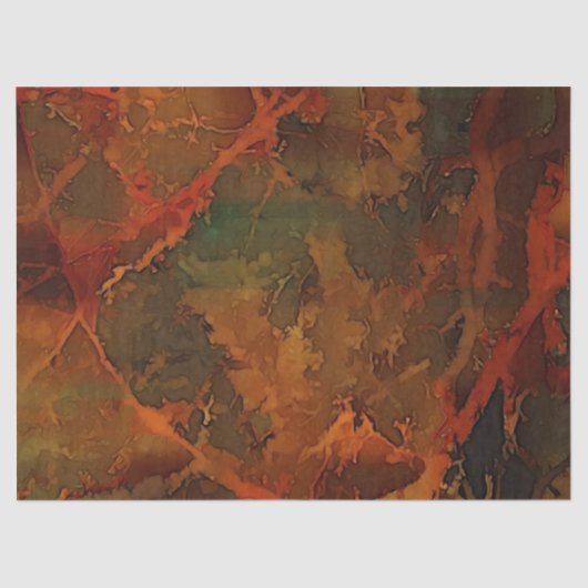 Deep Autumn Rich Aardse Abstracte Herfst Tissuepapier (Voorkant)