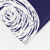 Deep Blue Afrikaanse Bogolan Fleece Deken (Hoek)