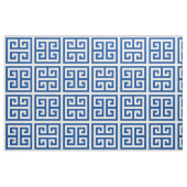 Deep Blue Alternating Greek Key Square Pattern Stof (Yard (91,4 cm))
