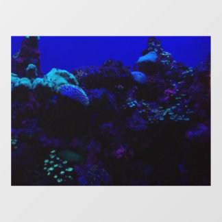 Deep Blue Aquarium scene window cling Raamsticker