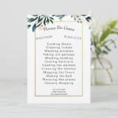 Deep Blue Bloemen Elegante herfst bruiloft Kaart (Staand voorkant)