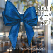 Deep Blue Bow Window Decal
