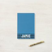 Deep Blue Buffalo Controleer de witte naam Post-it® Notes (Op bureau)