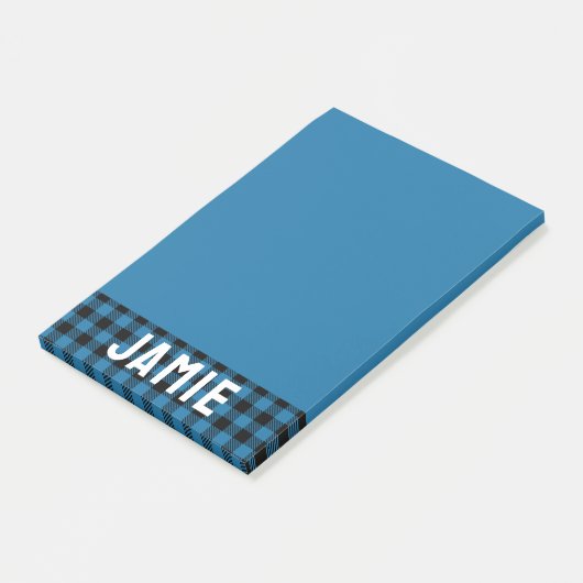 Deep Blue Buffalo Controleer de witte naam Post-it® Notes (Schuin)