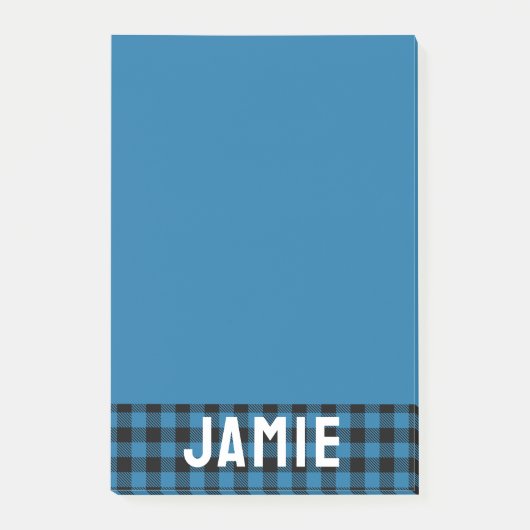 Deep Blue Buffalo Controleer de witte naam Post-it® Notes (Voorkant)