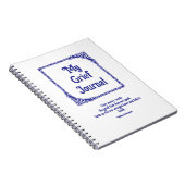 Deep Blue  Corners Border Grief Journal Notitieboek (Rechterzijde)