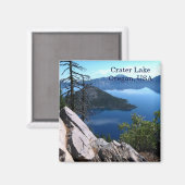 Deep Blue Crater Lake Oregon USA Travel Magnet (Recto/Verso)