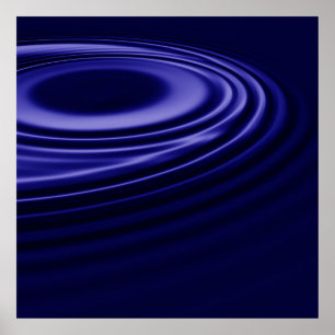 Deep Blue Digital Art Poster