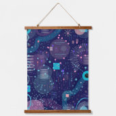 Deep Blue Dreams Abstract Art Hangend Wandkleed (Voorkant)