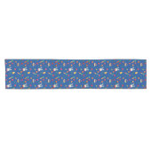 Deep Blue Easter Pattern Table Runner Korte Tafelloper (Horizontaal)