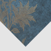 Deep Blue en Light Gold Flower-ontkoppeling Tissuepapier (Detail)