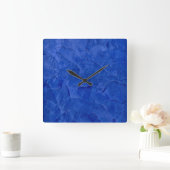 Deep Blue Faux Finish Vierkante wandklok Klok (Huis)