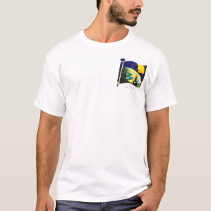 Deep Blue Flag Pocket T-shirt