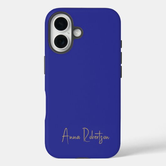 Deep Blue Gold Kleuren Professionele Kalligrafie Case-Mate iPhone Case (Achterkant)