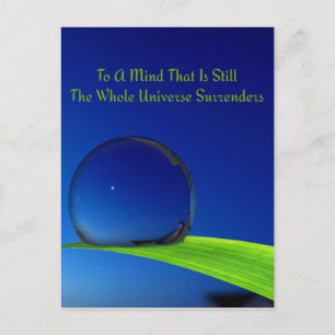 Deep Blue Harmonised Moon met Dewdrop Briefkaart