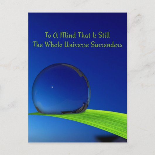 Deep Blue Harmonised Moon met Dewdrop Briefkaart (Voorkant)