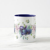 Deep Blue Hydrangea en Rozen Mok (Midden)