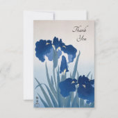 Deep Blue Iriss orthodox Christelijk monument Bedankkaart (Voorkant)