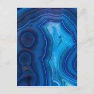 Deep Blue Lagoon Agate Briefkaart