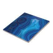 Deep Blue Lagoon Agate Tegeltje (Zijkant)