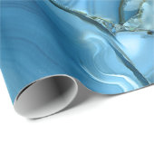 Deep Blue Marmer Cadeaupapier (Rol Hoek)