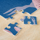 Deep Blue Ocean Jellyfish Patroon Legpuzzel (Zijkant)