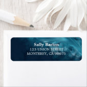 Deep Blue Ocean Wave Wedding Etiket (Insitu)