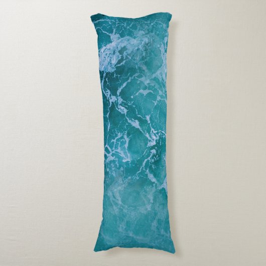 Deep Blue Ocean Waves Lichaamskussen (Voorkant Verticaal)