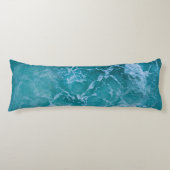 Deep Blue Ocean Waves Lichaamskussen (Voorkant)