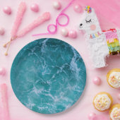 Deep Blue Ocean Waves Papieren Bordje (Feest)