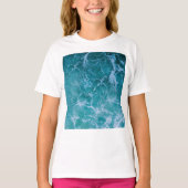 Deep Blue Ocean Waves T-shirt (Voorkant)