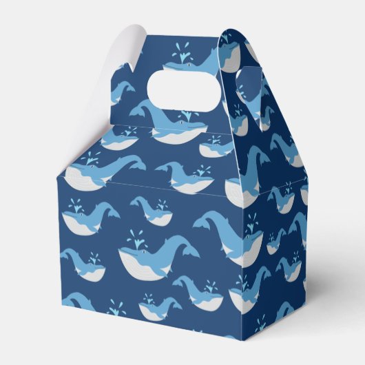 Deep Blue Ocean Whale Patroon Bedankdoosjes (Achterkant)