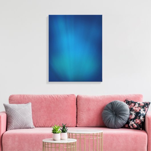 Deep Blue Onderwater Glow Canvas Afdruk (Insitu (Woonkamer))