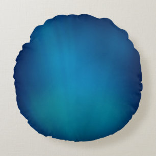 Deep Blue Onderwater Glow Rond Kussen