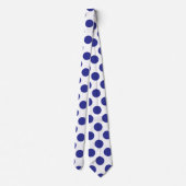 Deep Blue Polka Dots Stropdas (Achterkant)