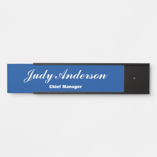 Deep Blue Professional Plain Claasical Handwriting Deurbordje (Voorkant)