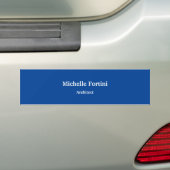 Deep Blue Professional Plain Modern Elegant Bumpersticker (Op auto)