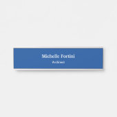 Deep Blue Professional Plain Modern Elegant Deurbordje (Voorkant)