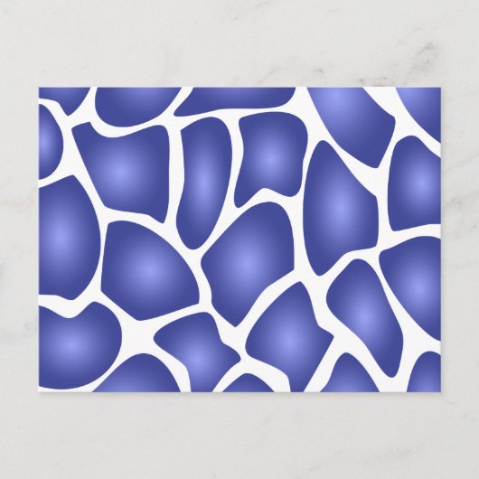 Deep Blue Random Mosaic Pattern Briefkaart (Voorkant)