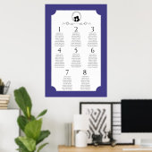 Deep Blue Regency Seating Chart Poster 3 of 3 (Bureau à domicile)