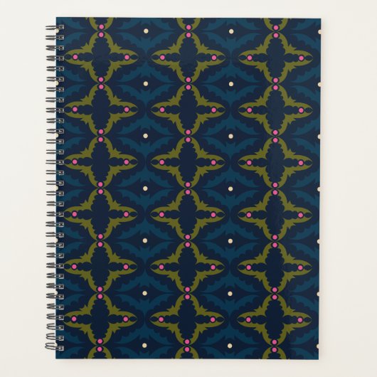 Deep Blue Retro Vintage Pattern  (Devant)