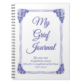 Deep Blue Rose Cluster Border Griefs Journal (Devant)