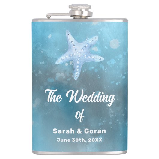 Deep Blue Sea Wedding Heupfles (Voorkant)