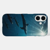 Deep Blue Silence Case-Mate iPhone Case (Achterkant (horizontaal))