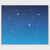 Deep Blue Sterrennacht Sky Cadeaupapier (Vlak)