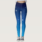 Deep Blue Sterrennacht Sky Leggings (Voorkant)