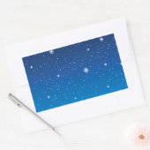 Deep Blue Sterrennacht Sky Rechthoekige Sticker (Envelop)