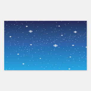 Deep Blue Sterrennacht Sky Rechthoekige Sticker